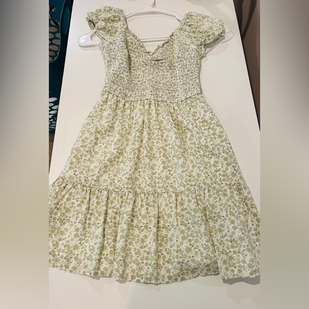 Floral Green Dress